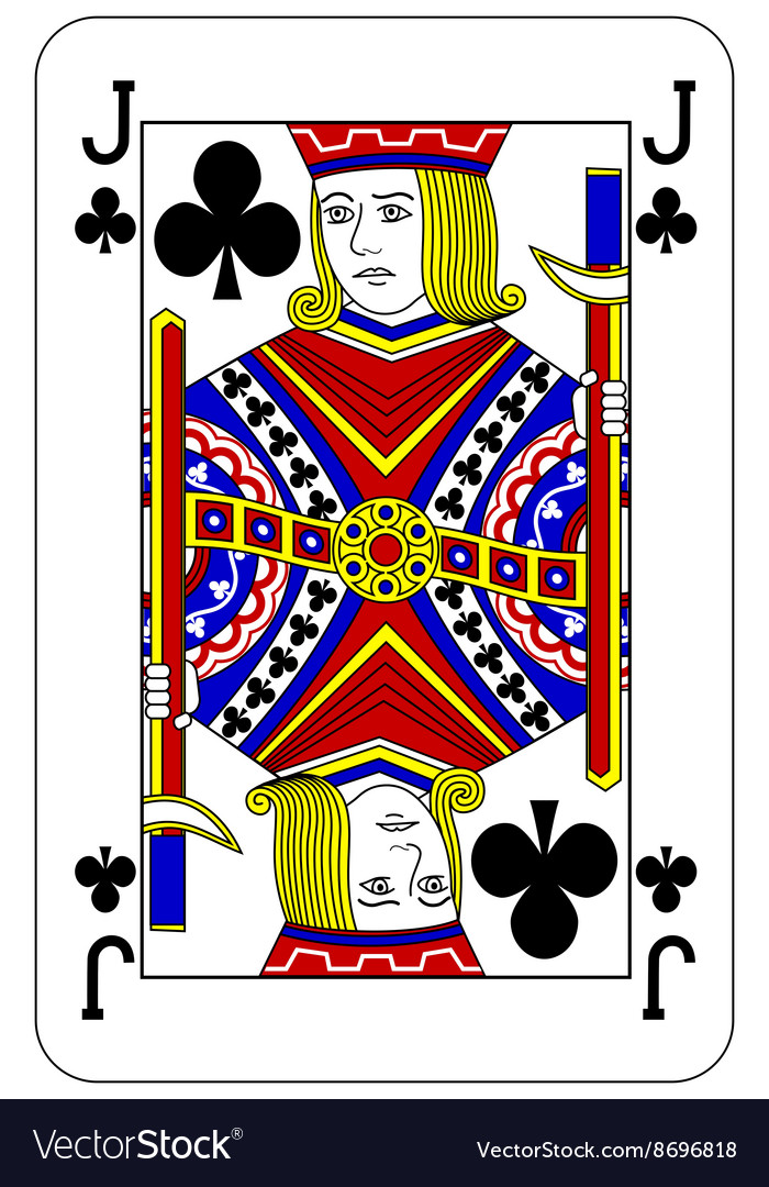 Poker playing card Jack club
