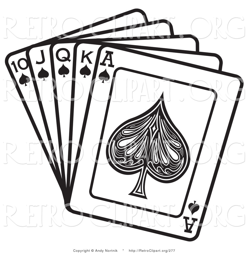 playing card clipart outline