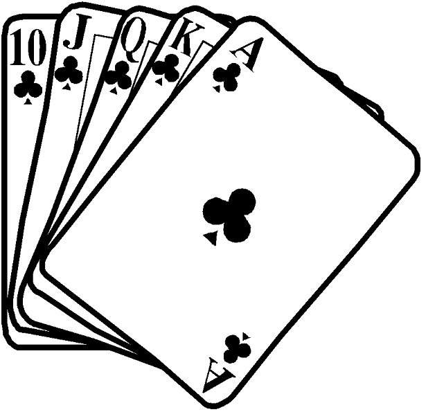 playing card clipart outline
