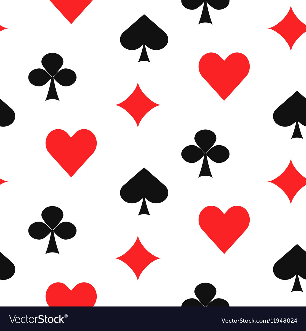 Playing card suits seamless pattern