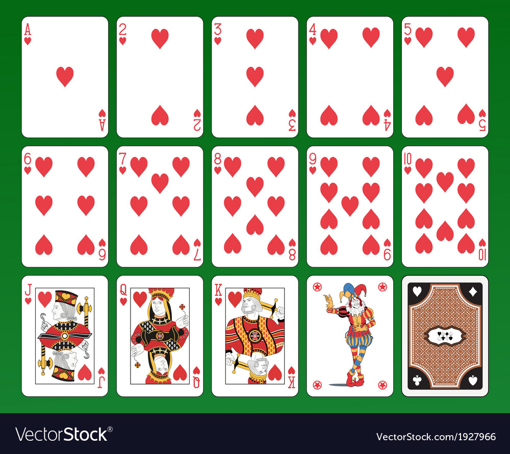 Hearts Playing Cards Set