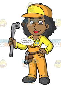 Black female plumber.