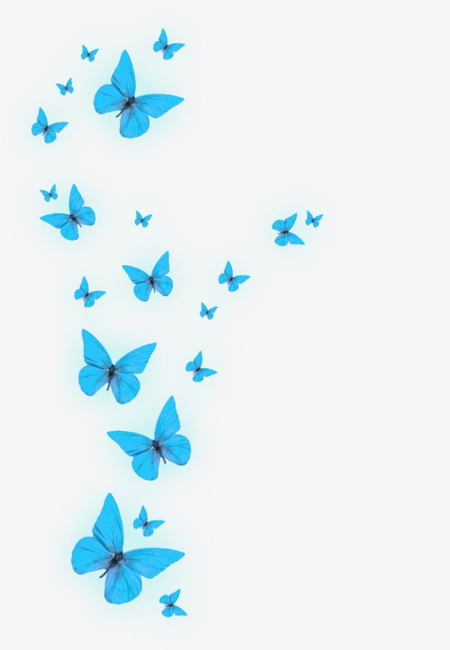 Glowing Blue Butterfly, Butterfly Clipart, Radiance, Blue
