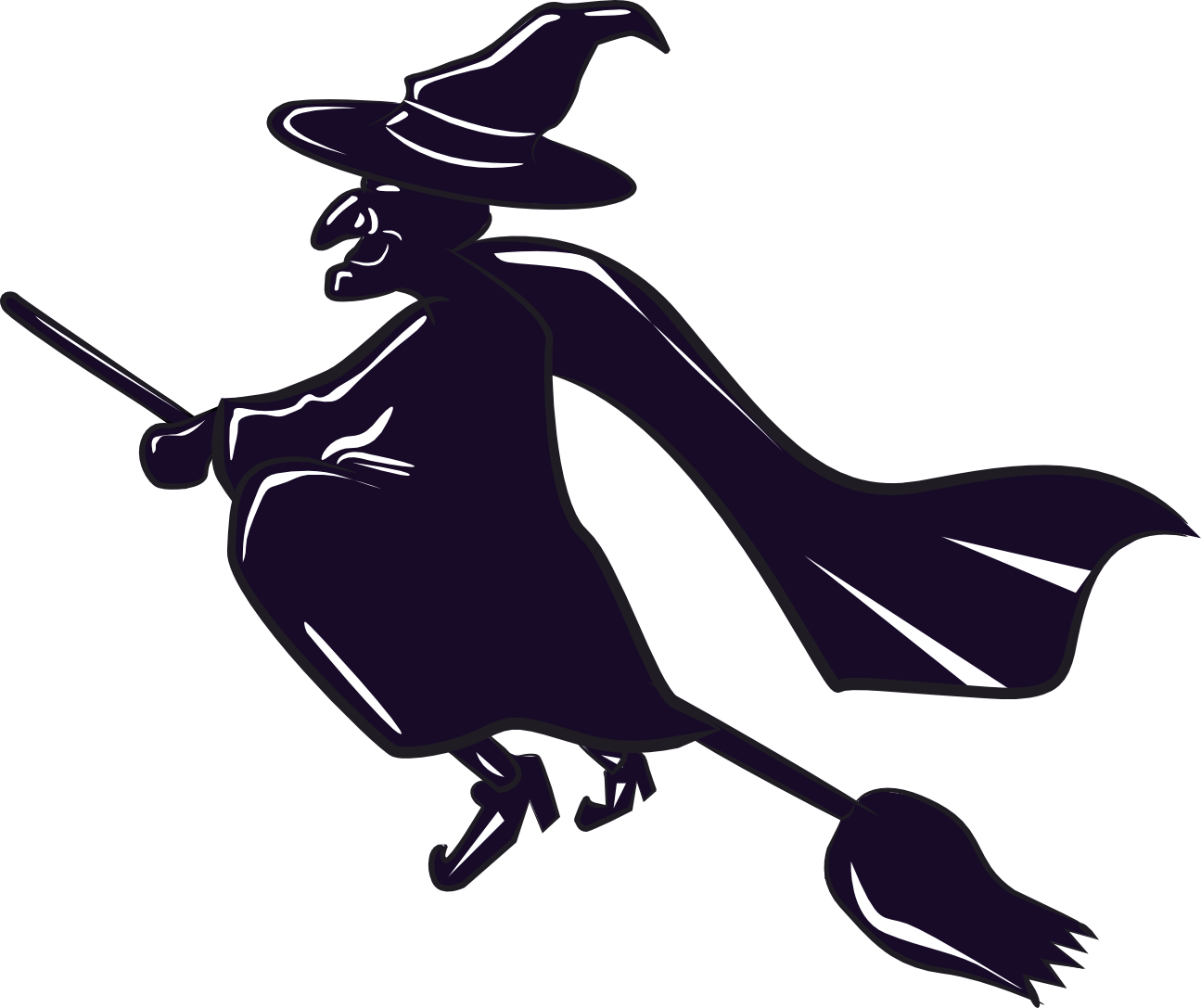 Free transparent witch.