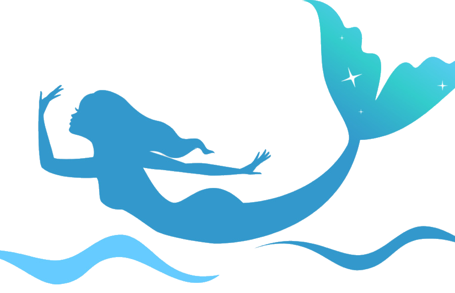 Mermaid Tail Blue Silhouette Transparent Image Clipart Free