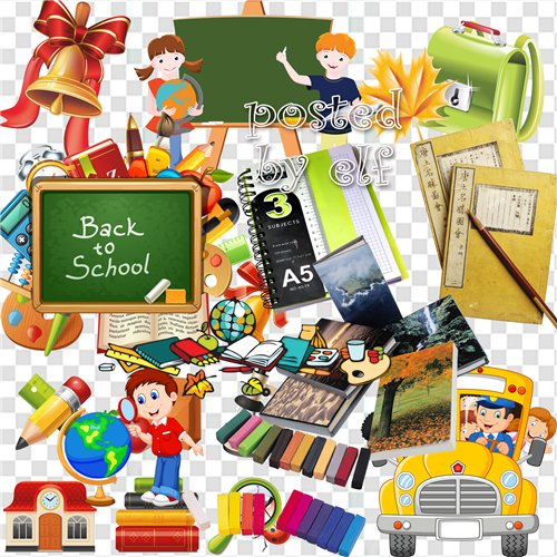 School clipart png on a transparent background