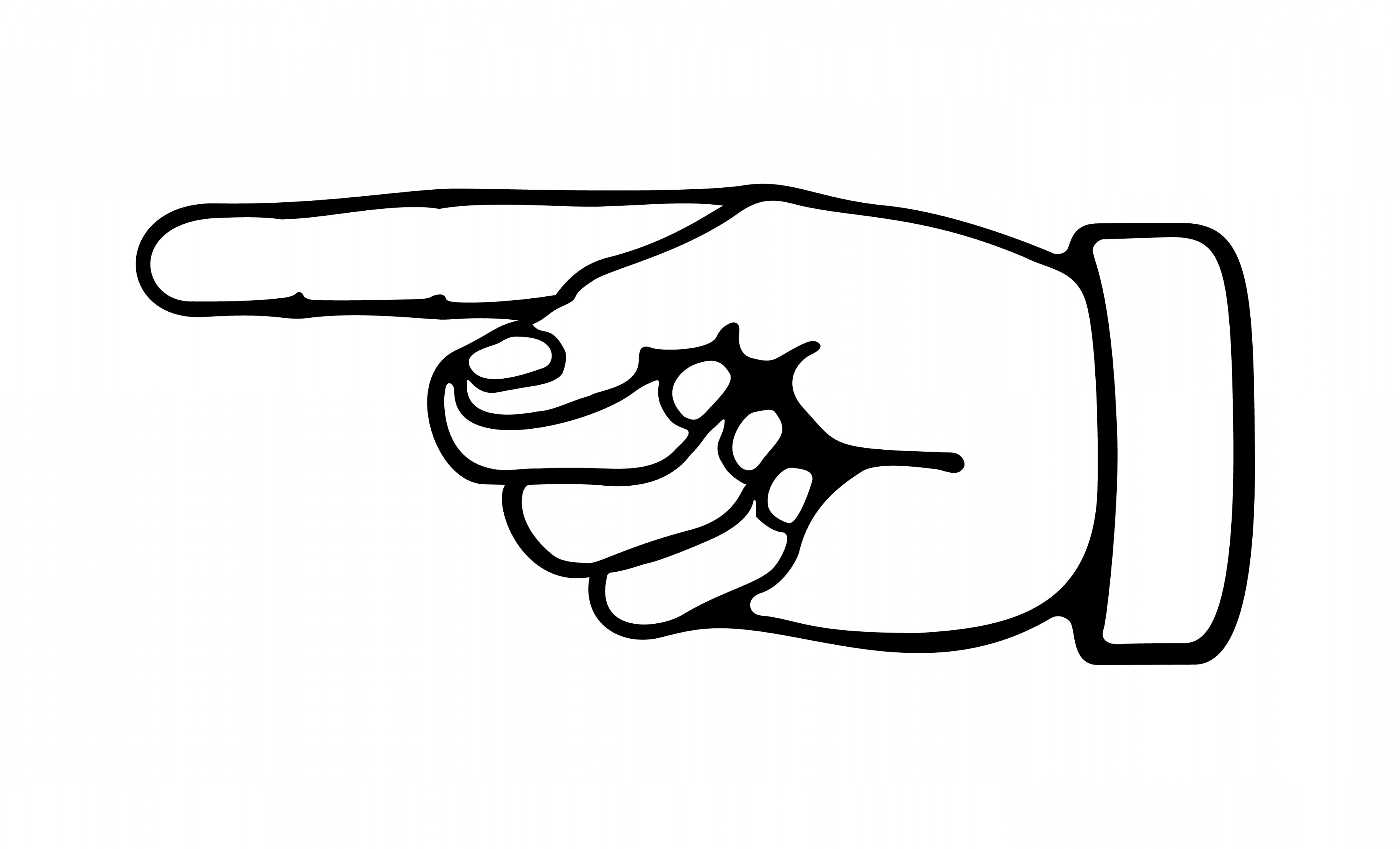 Pointing hand clipart.