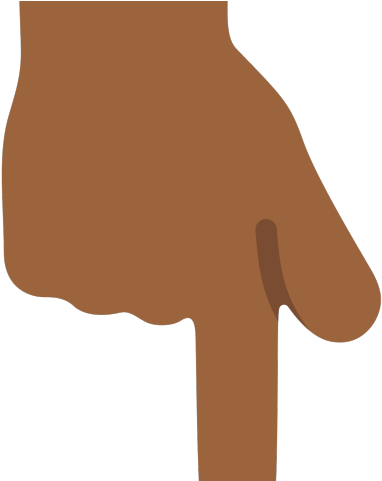 pointing hand clipart brown