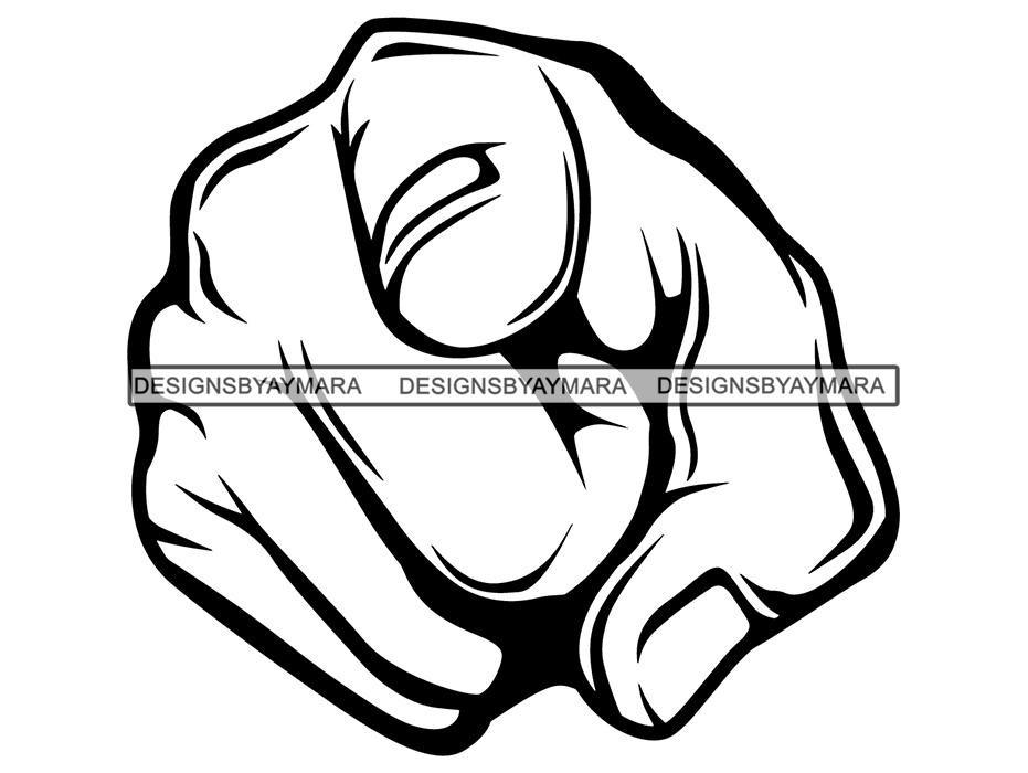 Hand Point You Finger Index Arm Fist Pointing Punch Knuckle Self Forward  Direction Design Symbol