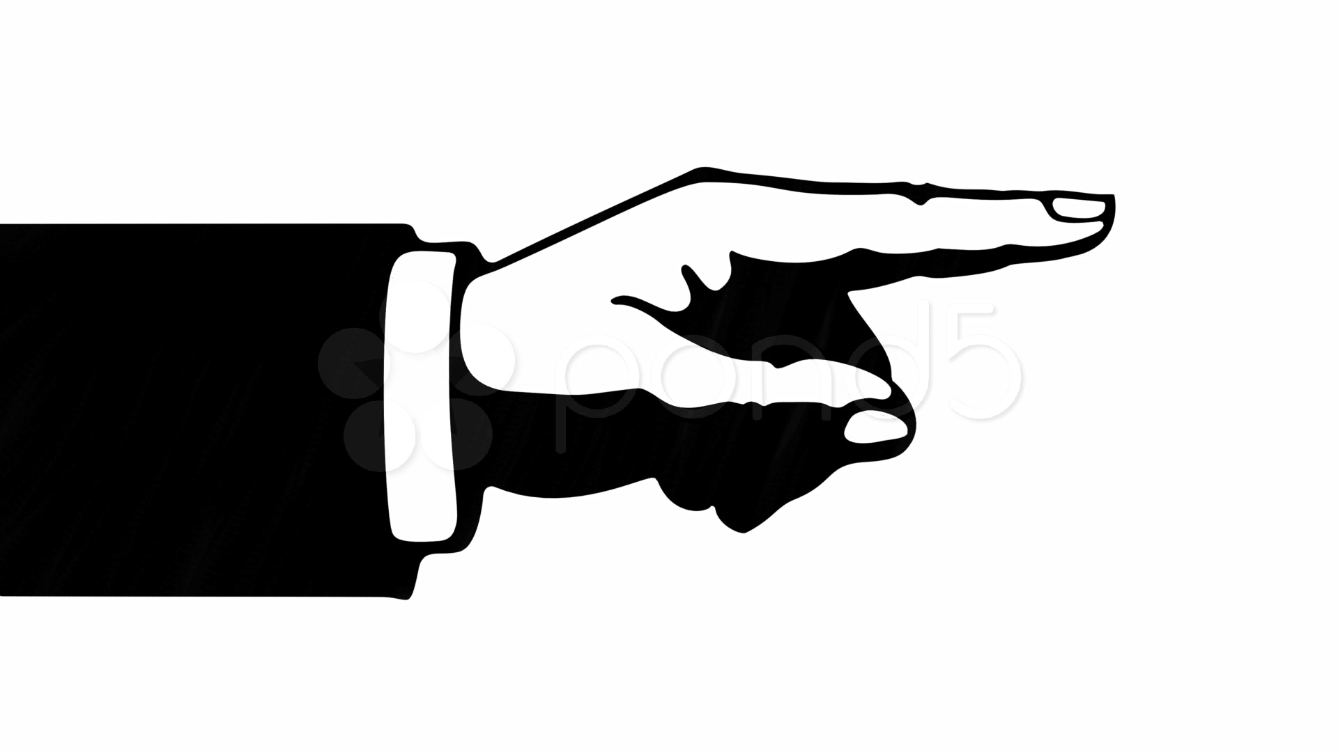 Pointing hand vector.