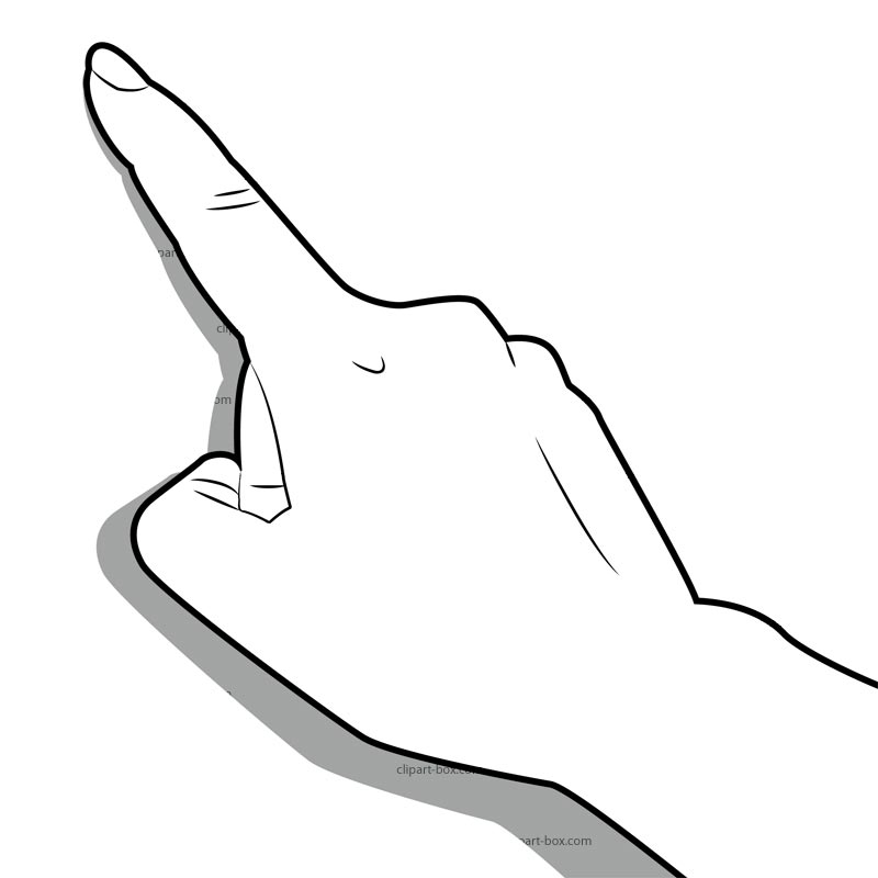 pointing hand clipart outline