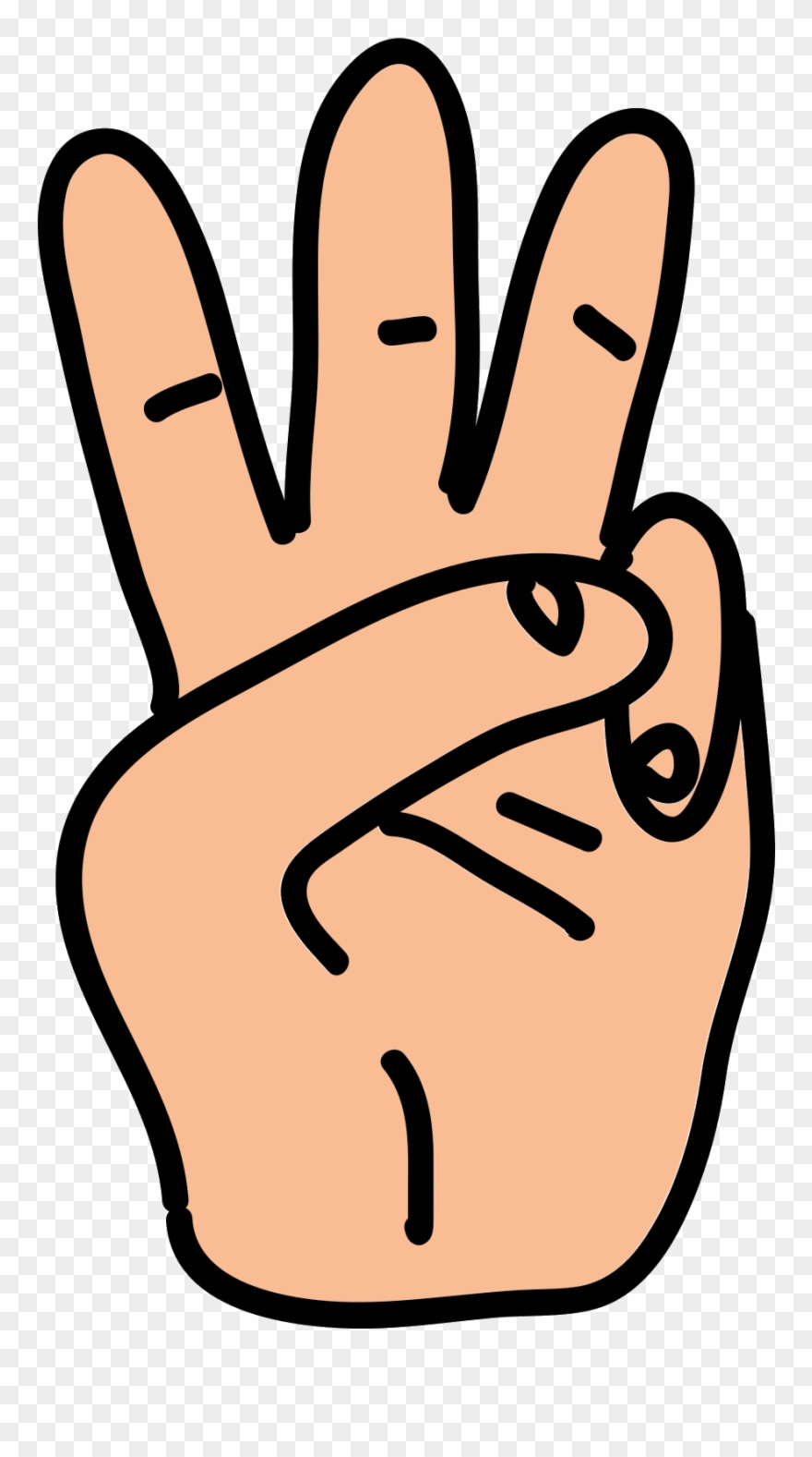 pointing hand clipart three