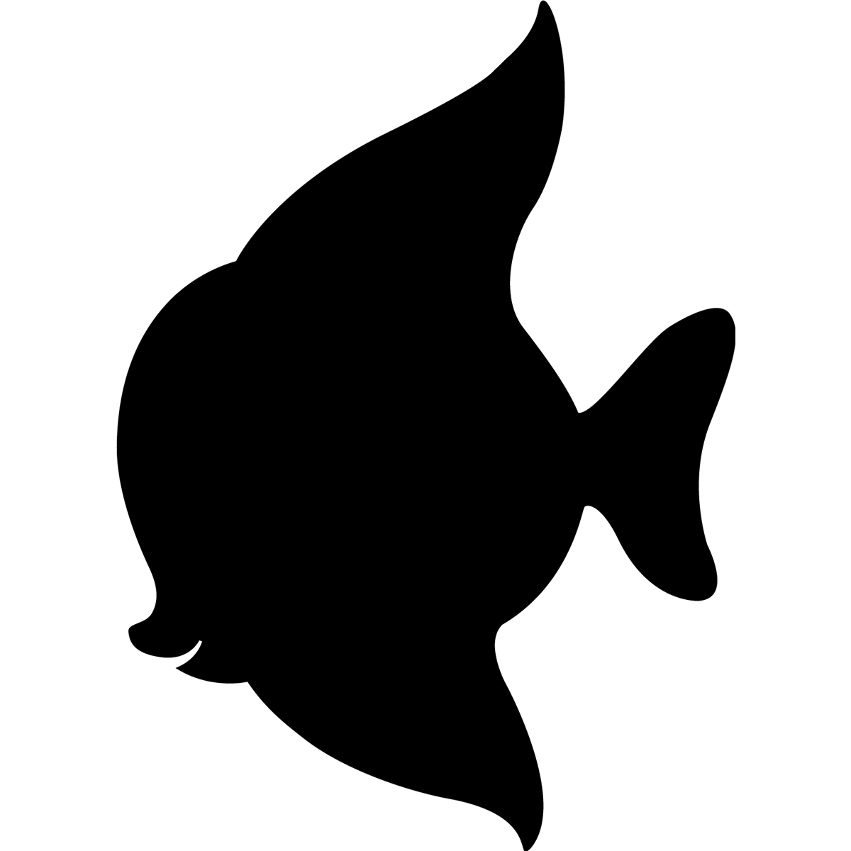 Sticker Ardoise Silhouette poisson