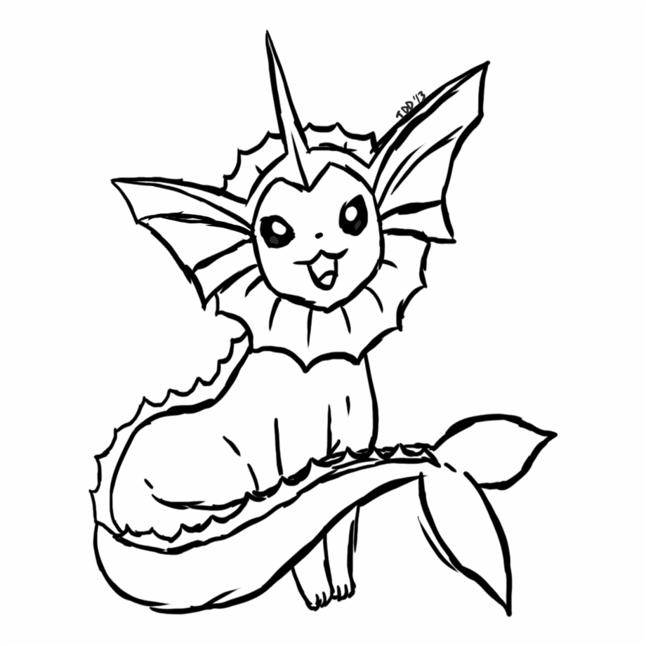 Vaporeon coloring pages.