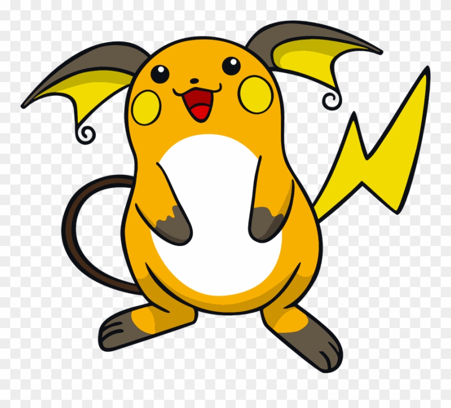 Raichu Pokemon Character Vector Art Clipart