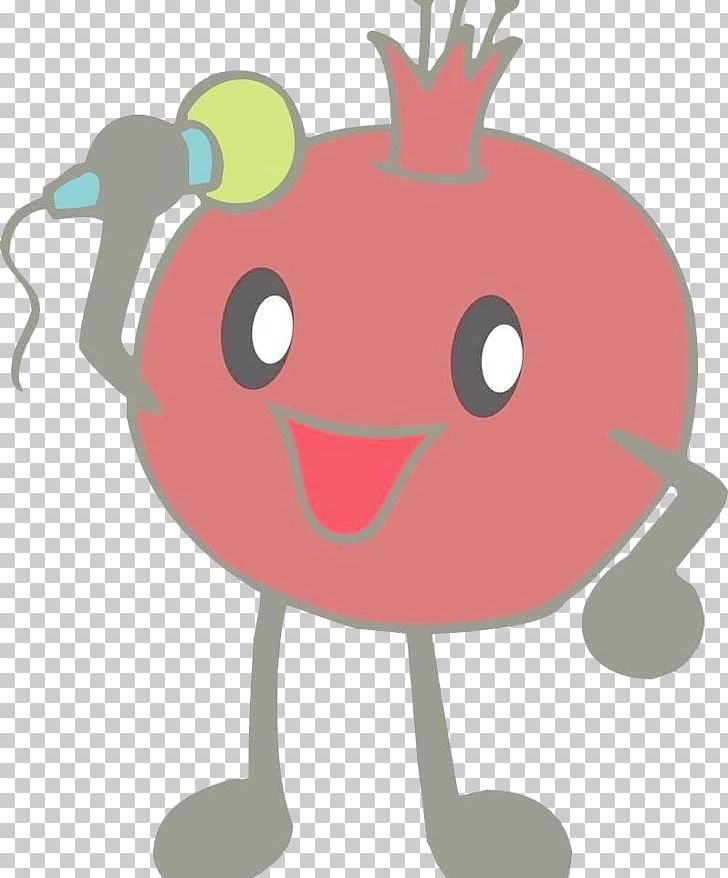 Singing cartoon pomegranate.