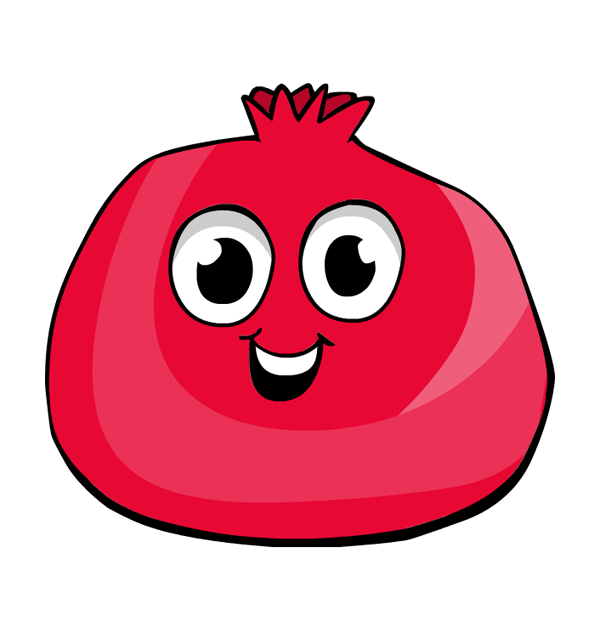 pomegranate clipart cartoon