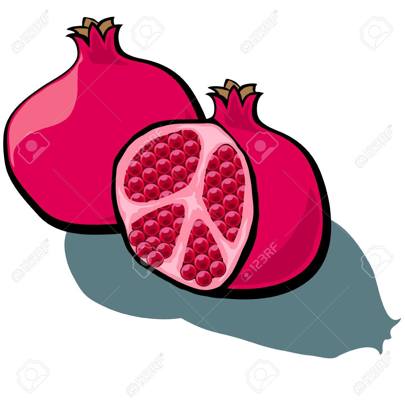 pomegranate clipart cute