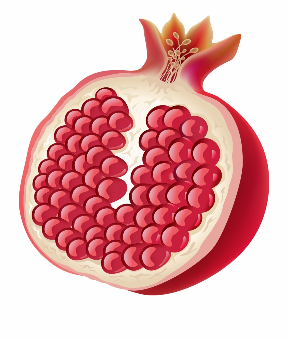 Pomegranate Clipart Half Cute Borders , Png Download