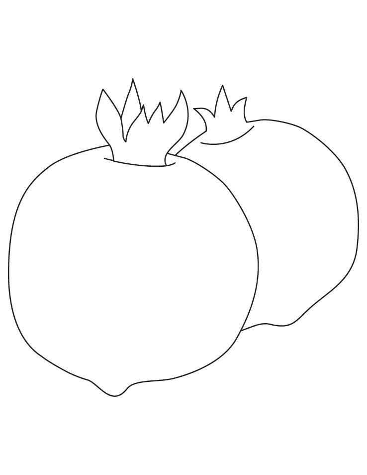 Free Pomegranates Coloring Pages
