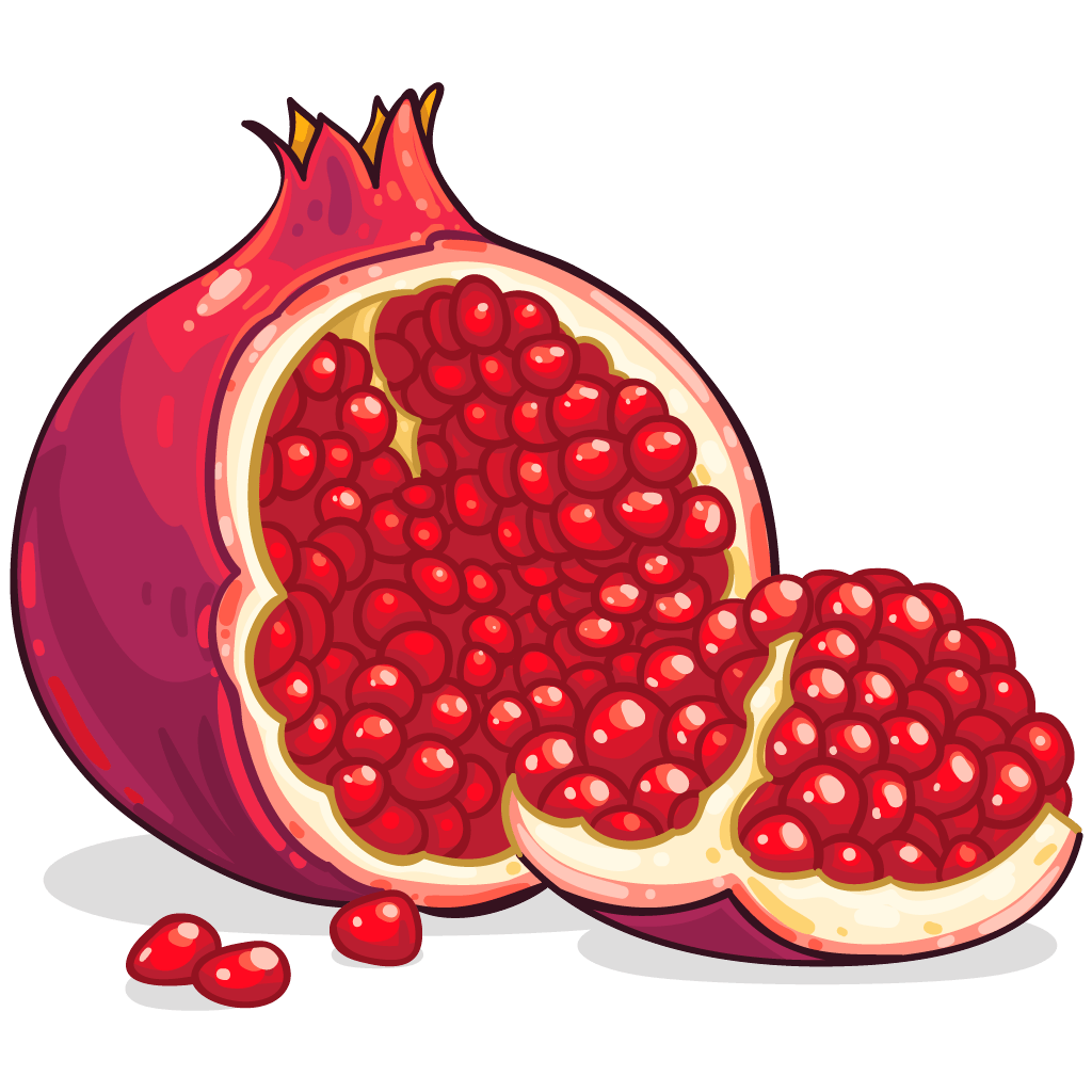 Pomegranate clipart half, Pomegranate half Transparent FREE