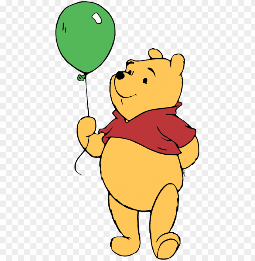 Winnie the pooh clipart holding balloon