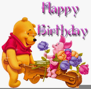 Winnie The Pooh Happy Birthday Clipart