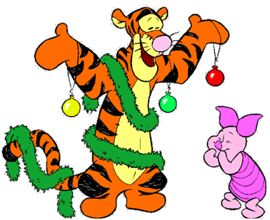 Winnie the Pooh and Friends Christmas Clipart