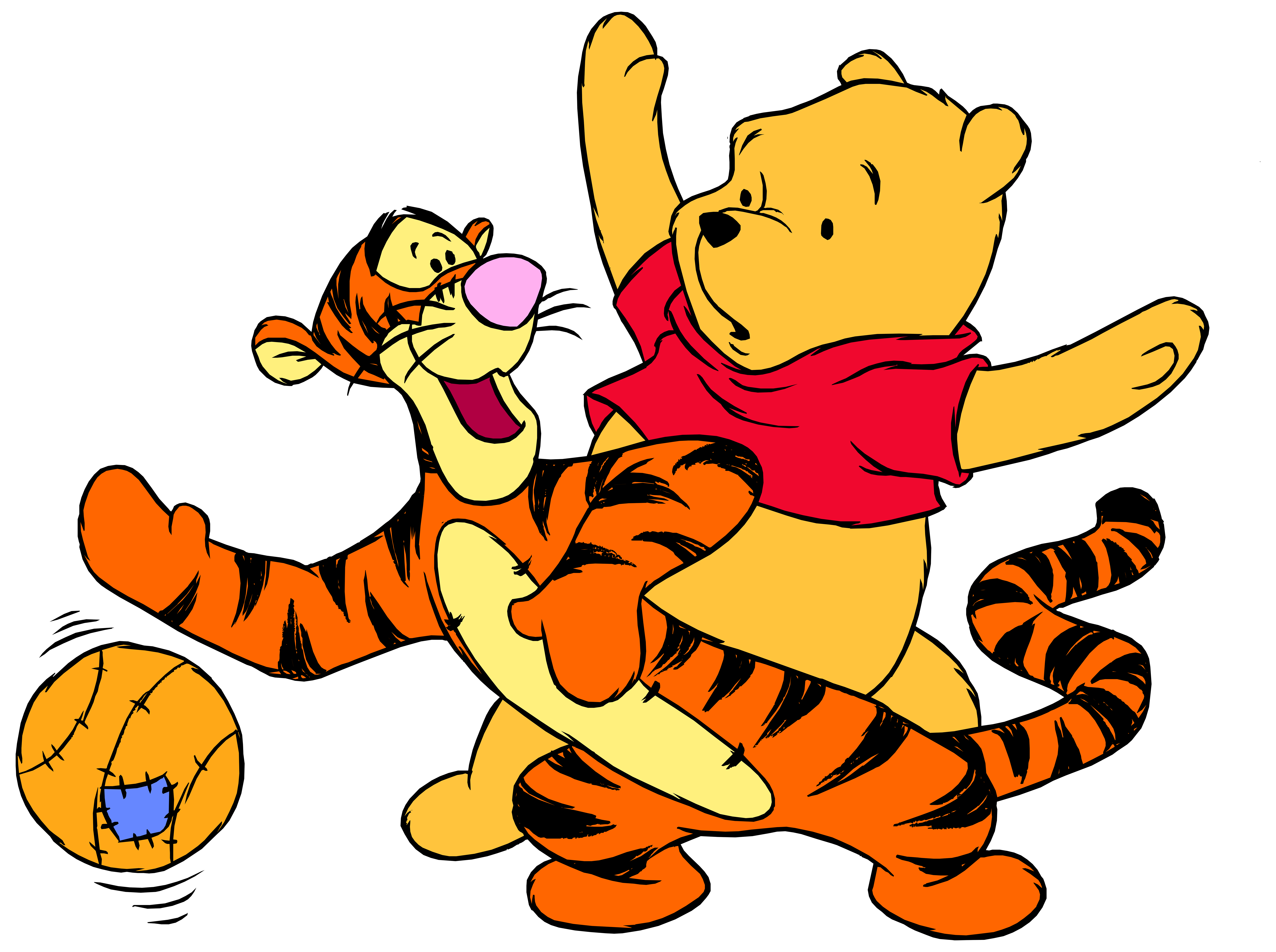 Winnie the Pooh Tigger and Ball PNG Clip Art