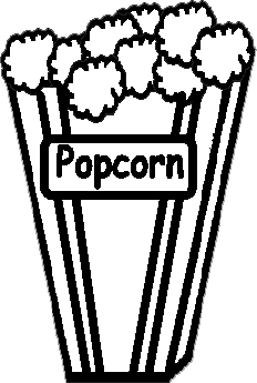 Movie and popcorn clipart black and white dayasrioko top