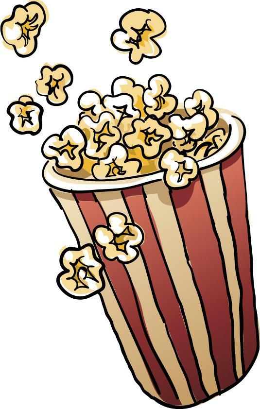 Animated clipart popcorn.