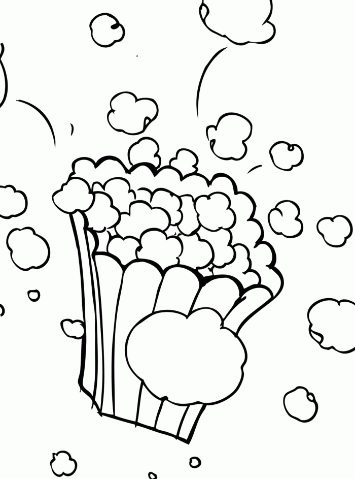 Free Popcorn Coloring Pages, Download Free Clip Art, Free