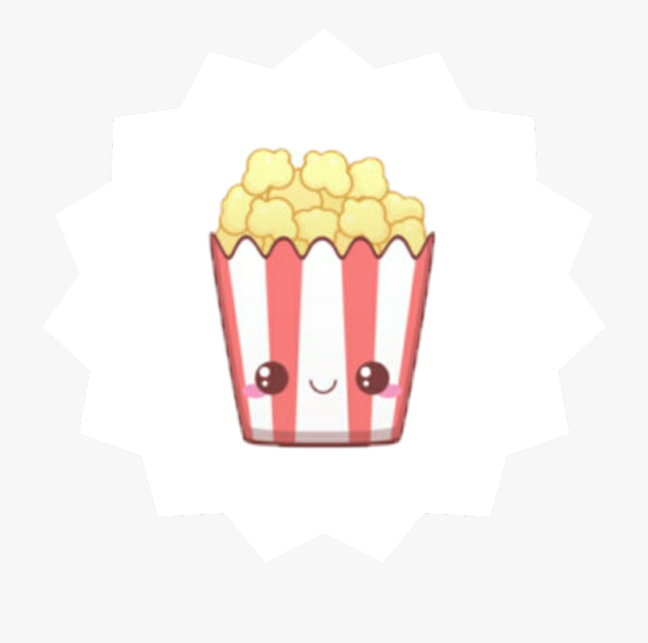 Popcorn kawaii cute.