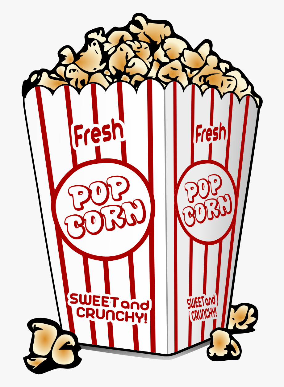 Popcorn Kawaii cliparts image pack with transparent images