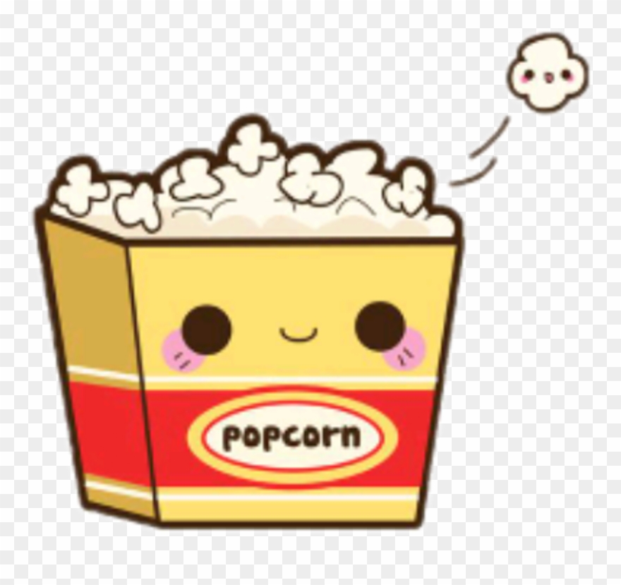 Popcorn sticker kawaii.