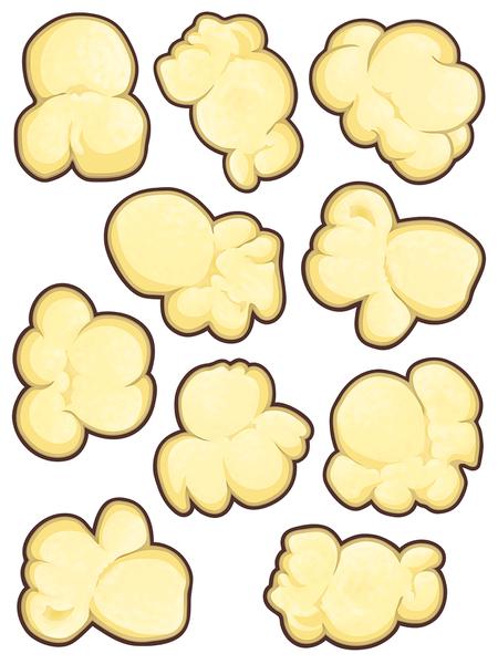 Popcorn kernel outline.