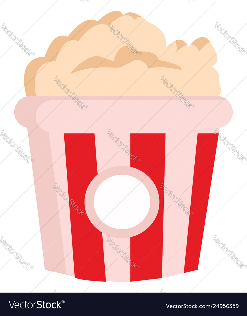 Clipart yummy popcorn in a large paper bag