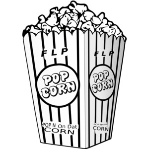 Popcorn Clipart Black And White