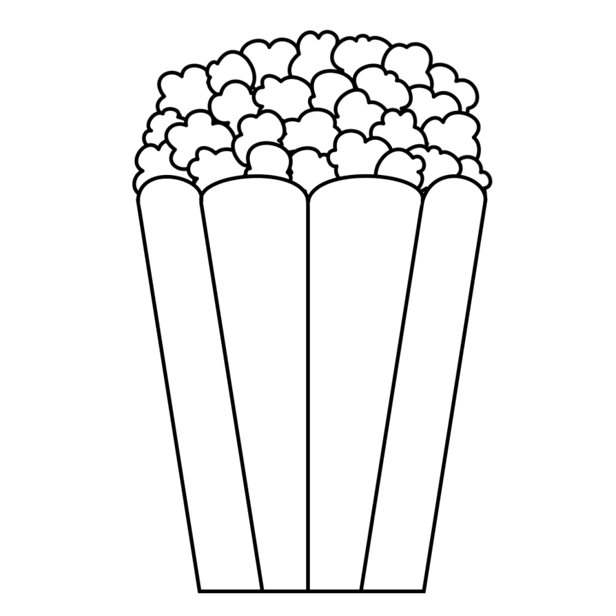Popcorn clipart black and white clipart images gallery for