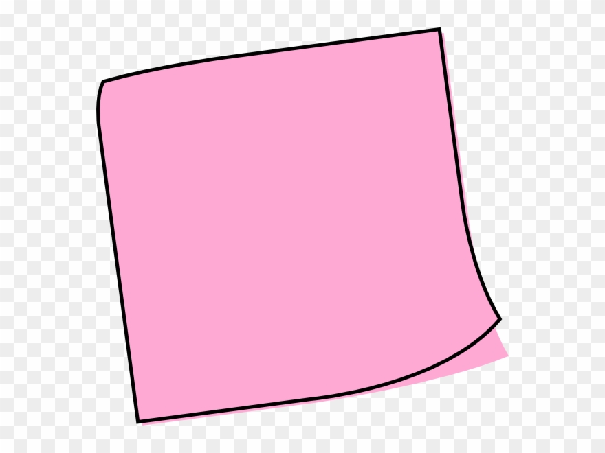 Pink post note.
