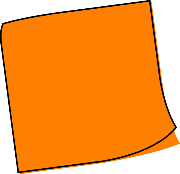 Orange Sticky Note Clip Art at Clker