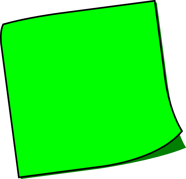 Green Sticky Note Clip Art at Clker