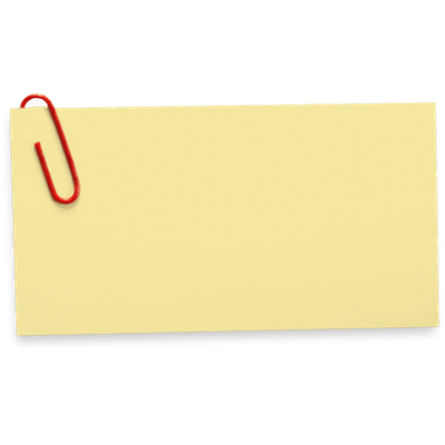 Large Sticky Note With Red Pin transparent PNG