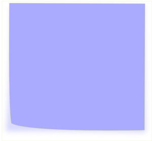 Blue post it note clipart