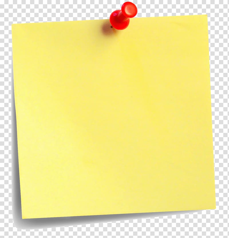 Yellow sticky note with red pin, Post