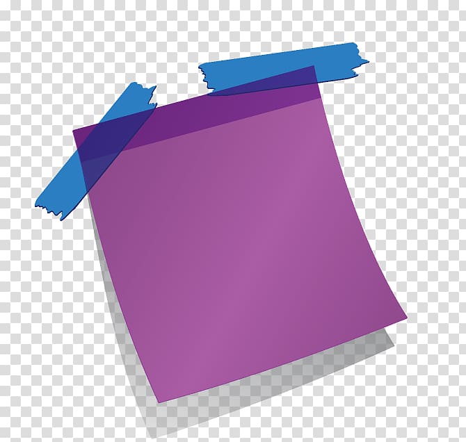Purple sticky note.