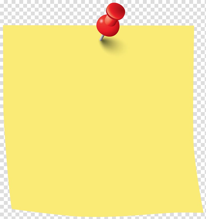 Yellow paper with red bulletin pin, Paper Post