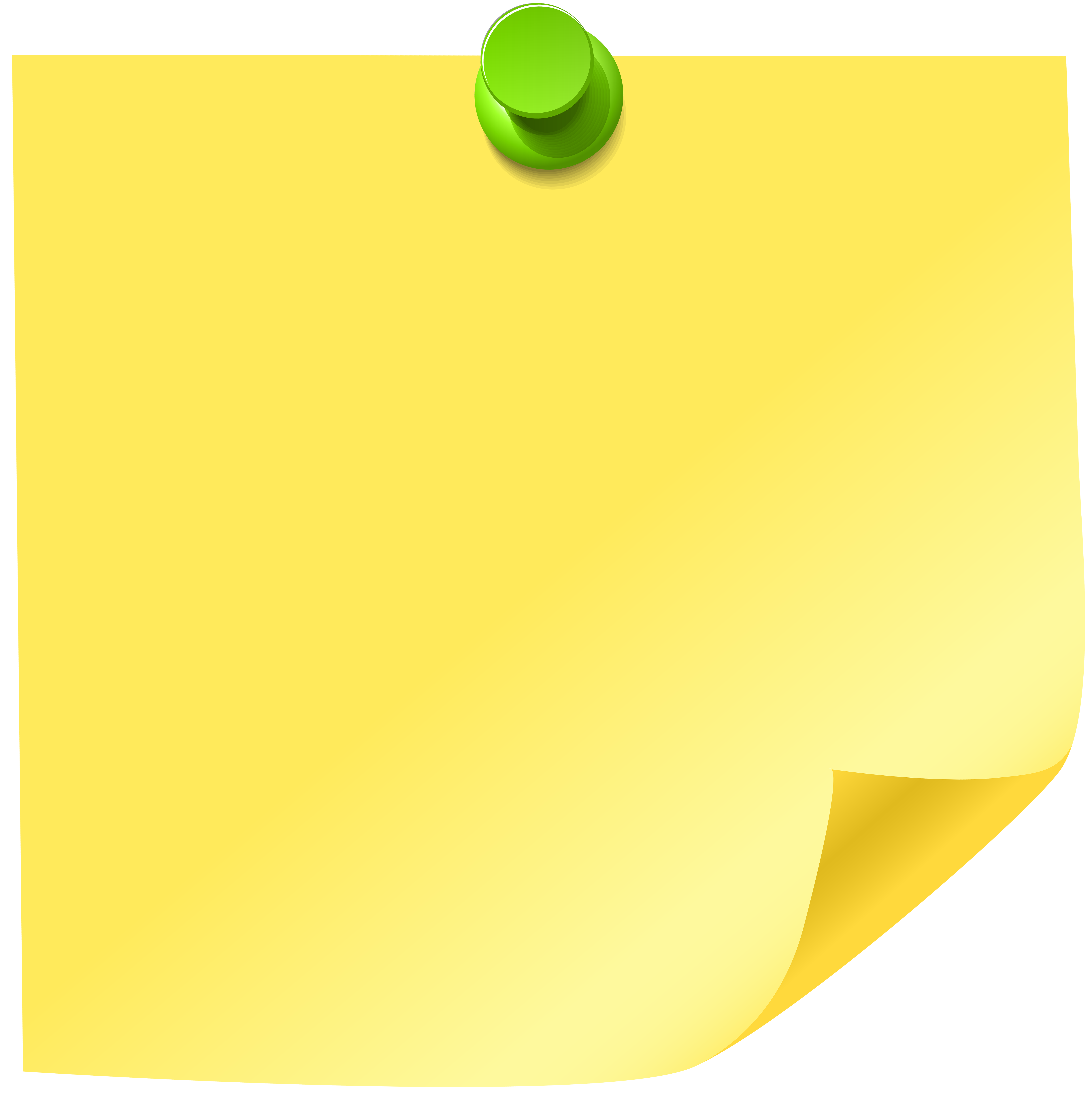 Sticky Note Yellow PNG Clip Art