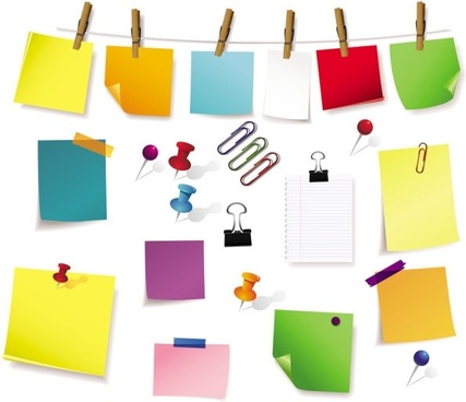 Sticky notes free vector download