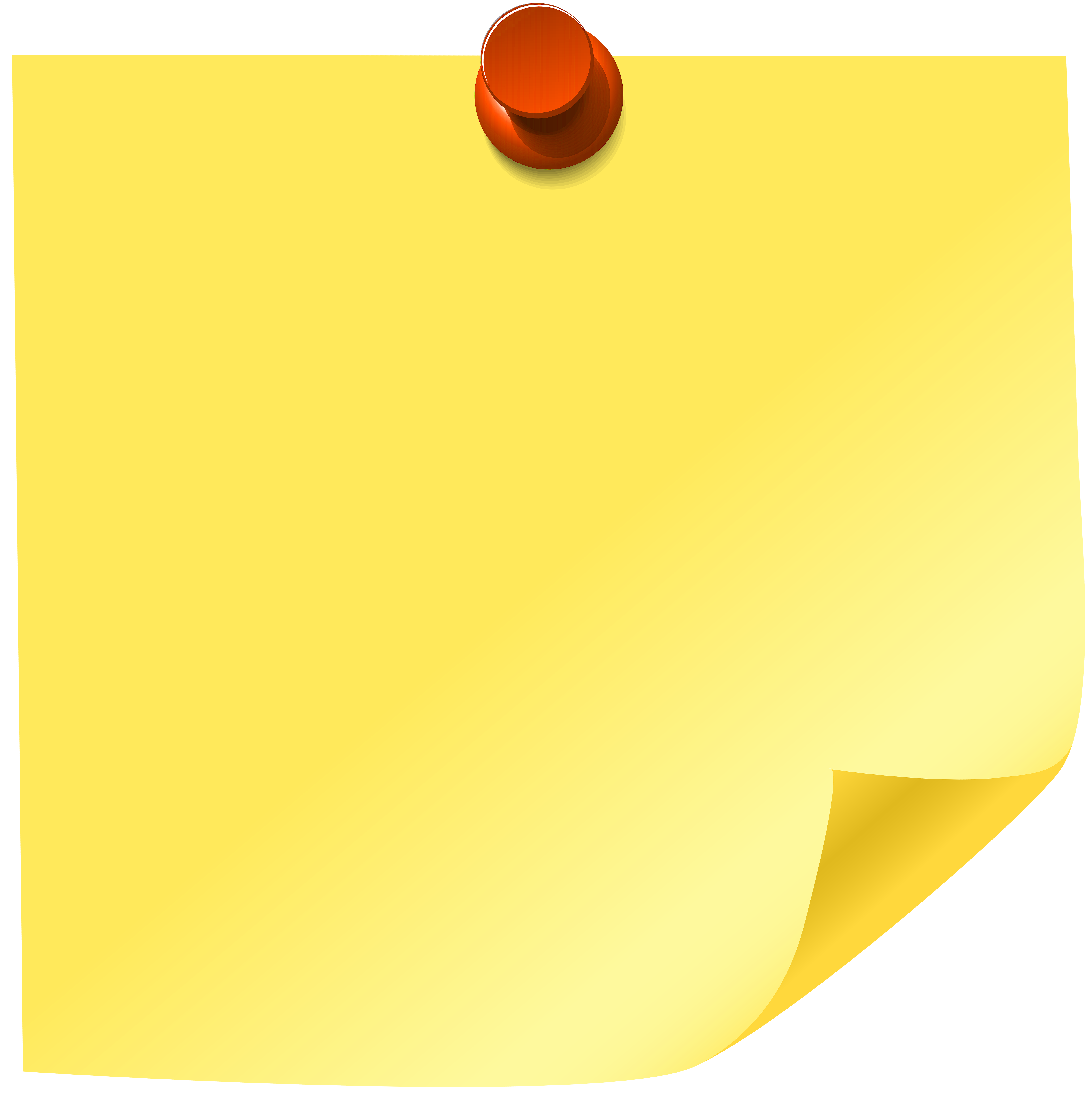 Yellow Sticky Note PNG Clip Art